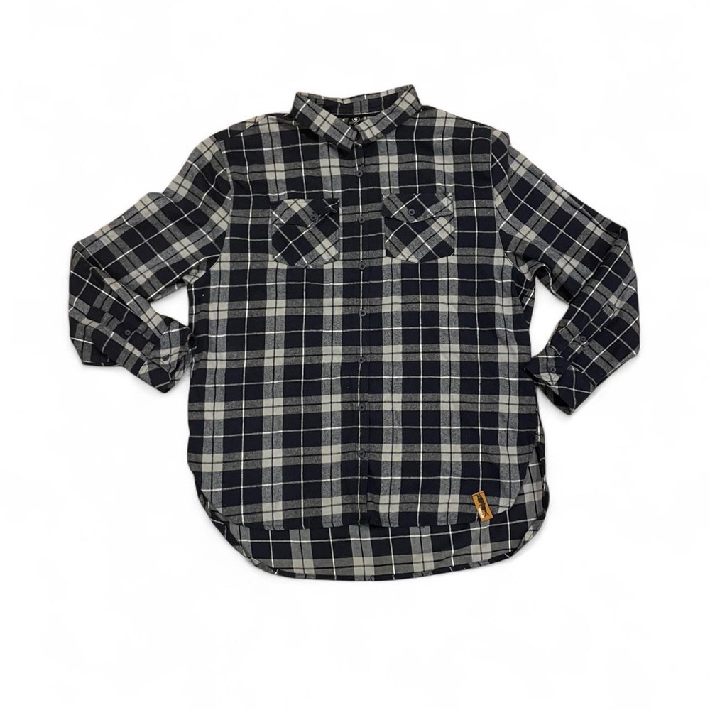 Burnside B5210 Women’s Boyfriend plaid flannel, size XL